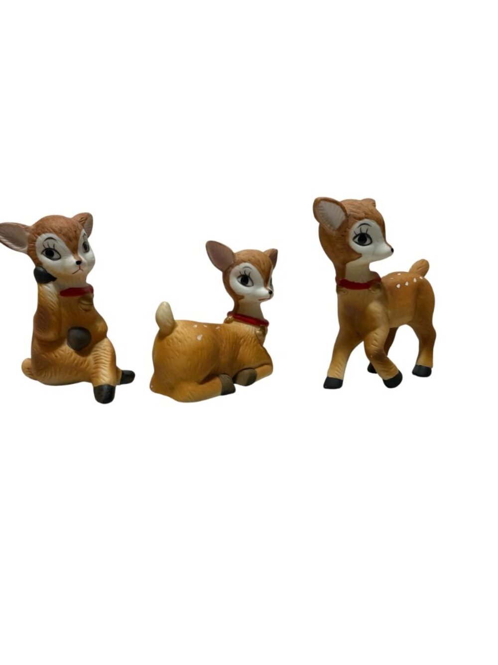 Homco Vintage Set of 3 Ceramic Deer Figurines Collectibles Christmas Holiday - Picture 2 of 8